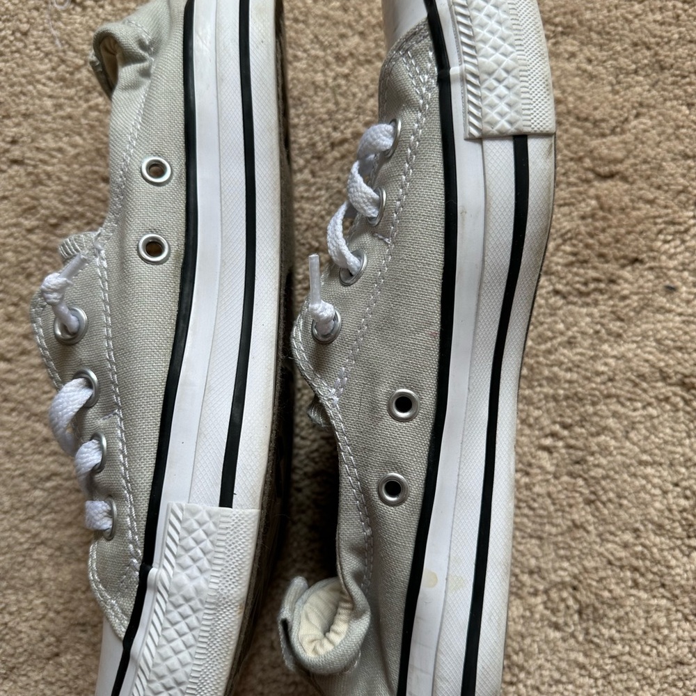Converse All-Star Off-White Canvas Shoes in Excellent Condition Fun & Comfy! - Picture 6 of 11